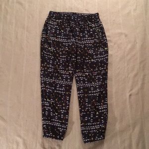 J. Crew navy patterned pants